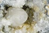 Keokuk Quartz Geode with Calcite Crystals - Iowa #144693-3